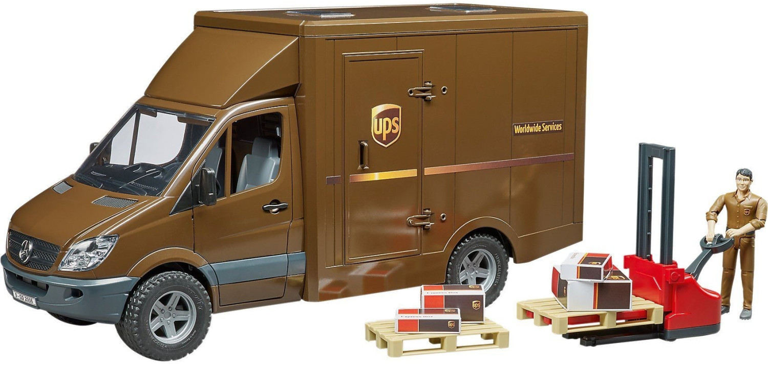 Bruder MACK Granite UPS Logistik LKW mit Mitnahmestapler ab 70 90 Preisvergleich bei idealo