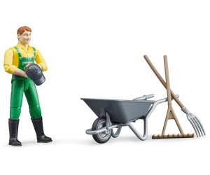 Spielfigur Spielzeugfigur mit Zubehör beweglich BRUDER Forstarbeiter 
