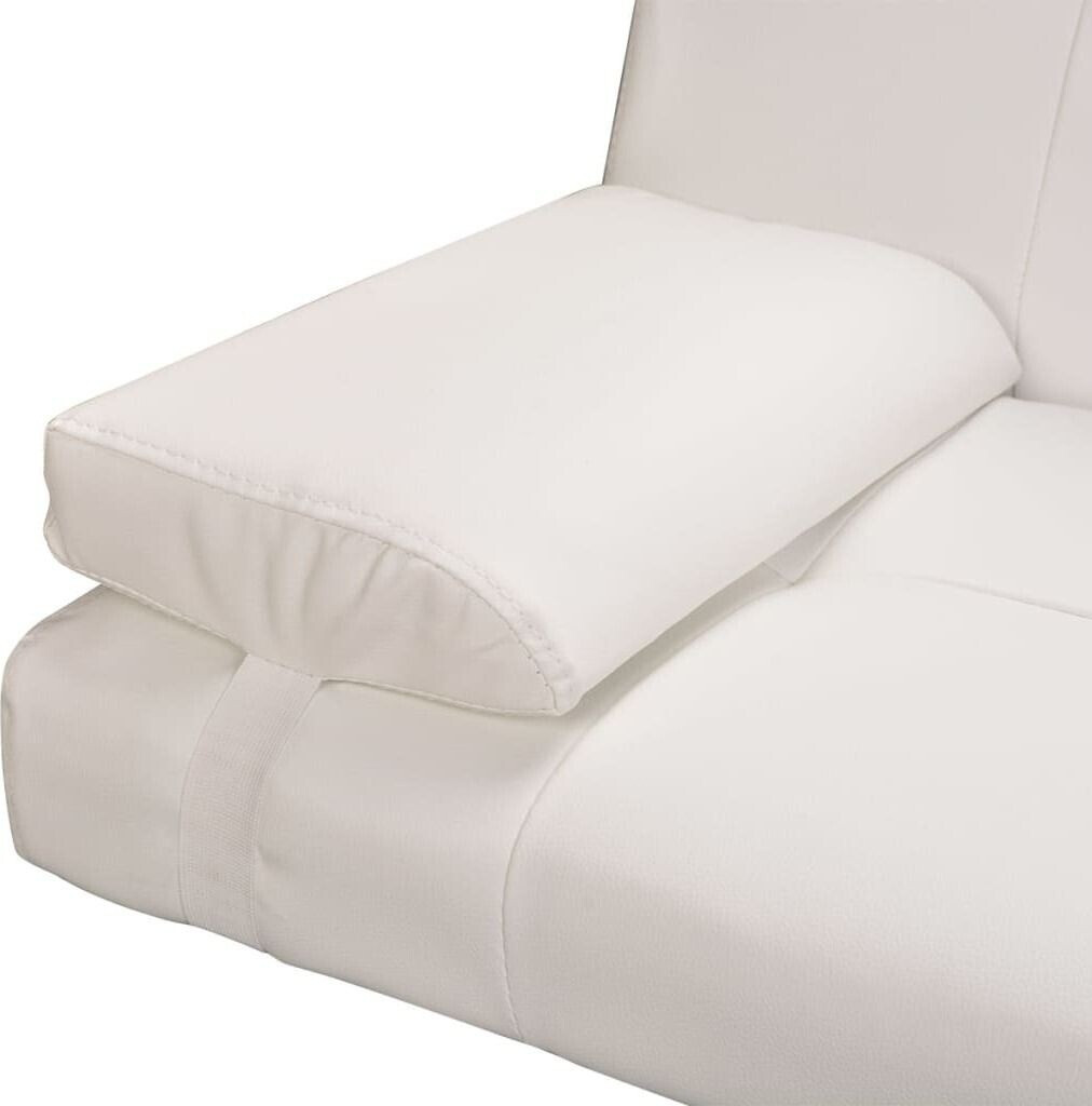 VidaXL Clic-clac ajustable avec 2 oreillers crème