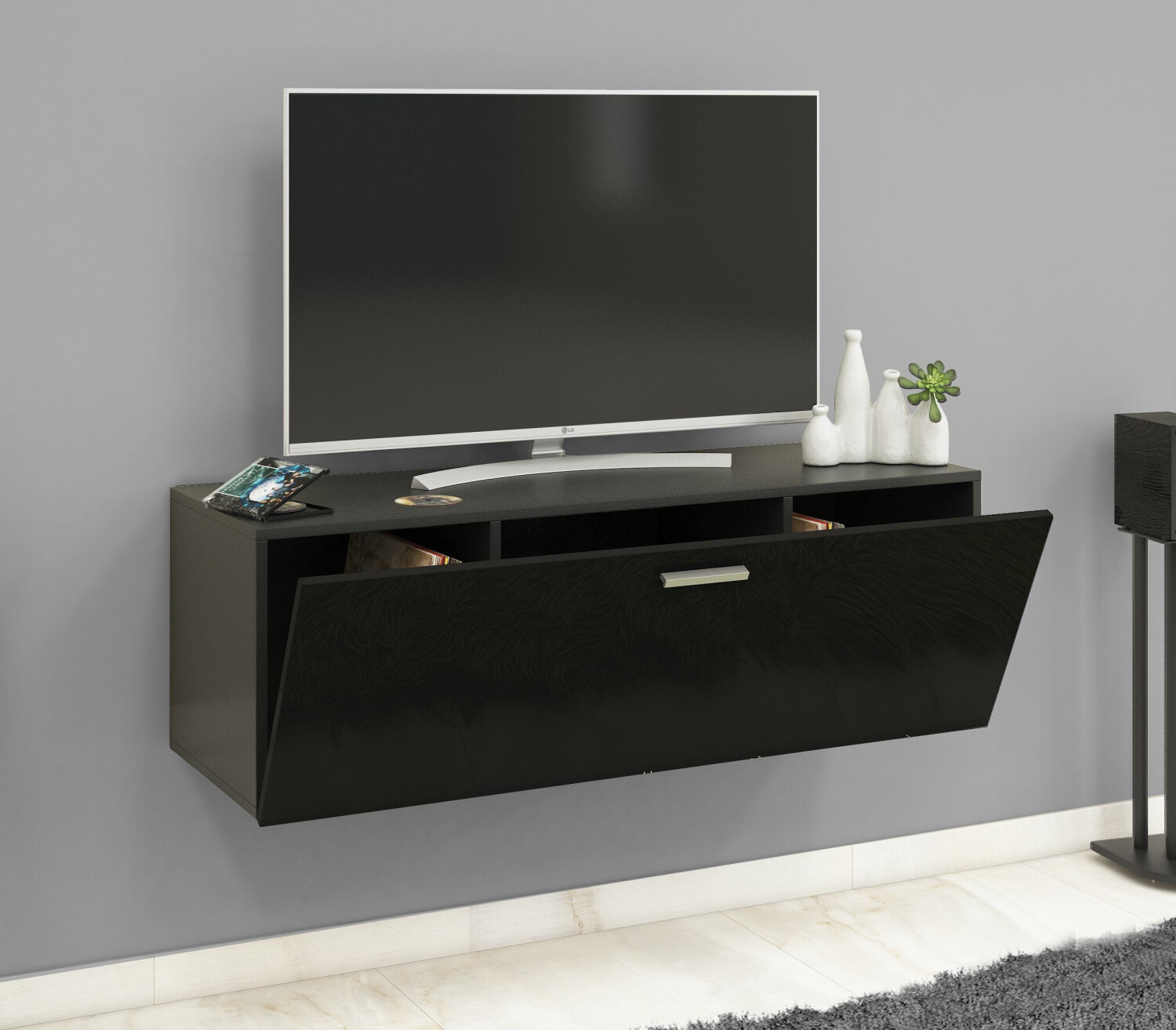 VCM TV-Wandboard Fernso 115cm Schwarz ab € 118,00 | Preisvergleich bei