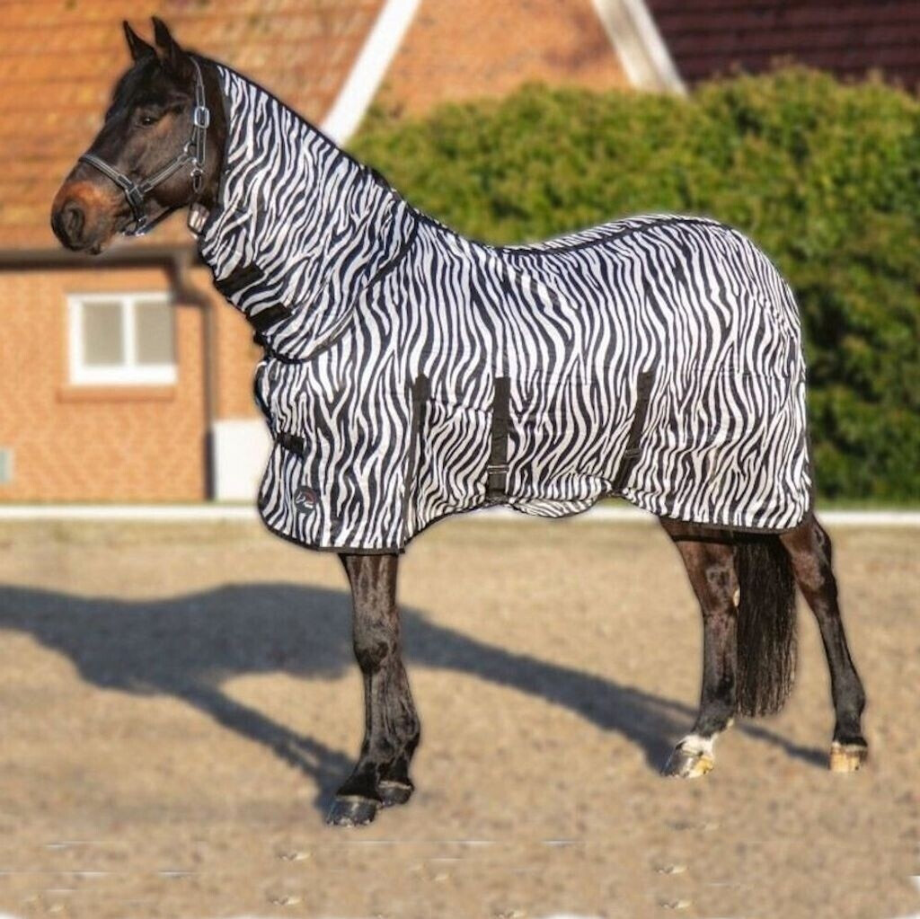 HKM Couverture et couvre-cou anti-mouches Zebra 95 cm