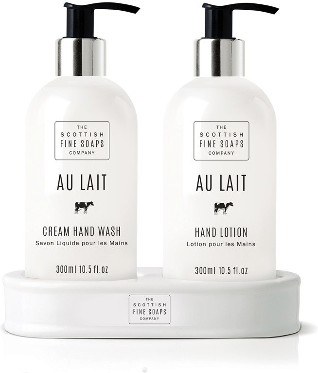 Scottish Fine Soaps Au Lait Set Cream Hand Wash & Hand Lotion (2 x 300ml)