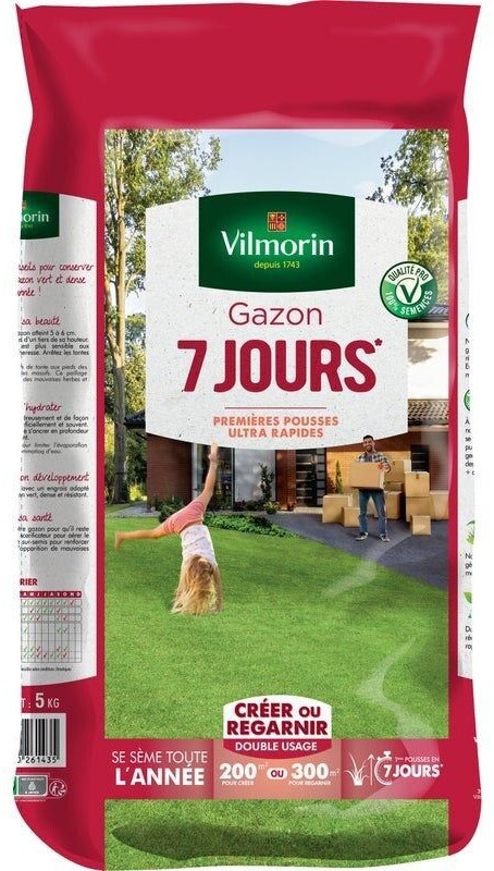 Vilmorin Gazon 7 jours 5kg