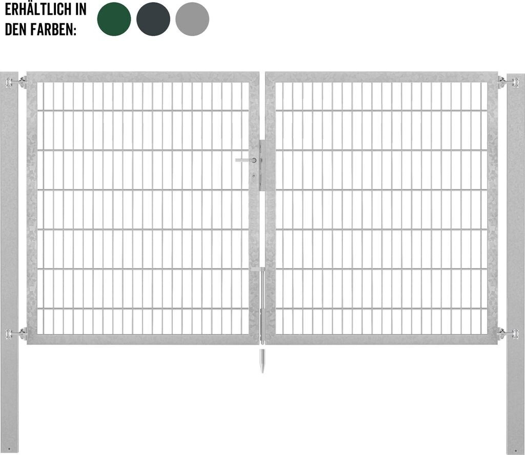 Alberts Flexo Stabmatten-Doppeltor 400 x 160 cm feuerverzinkt