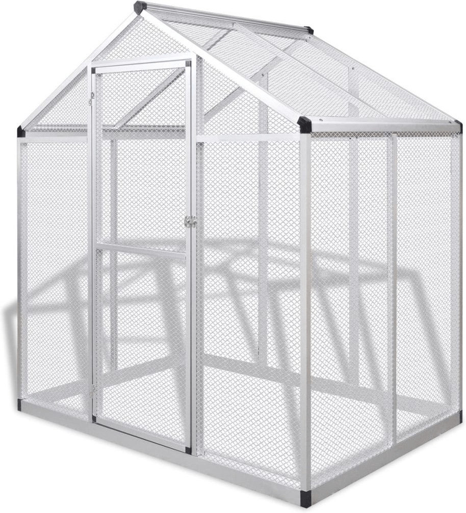 VidaXL Aluminium Aviary 188x122x194cm