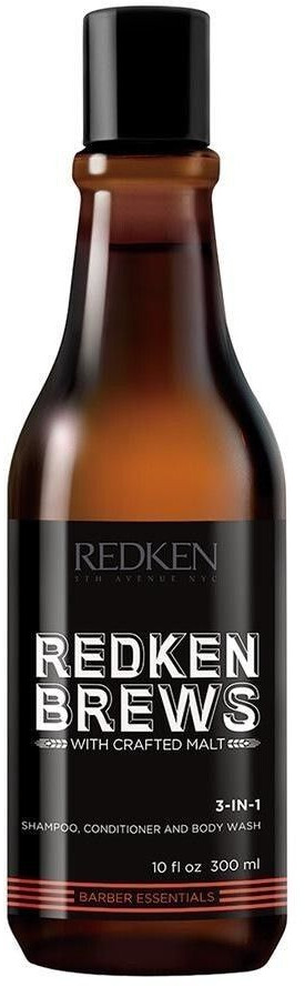 Redken Brews 3-in-1 Shampoo, Conditioner and Body Wash (300 ml)