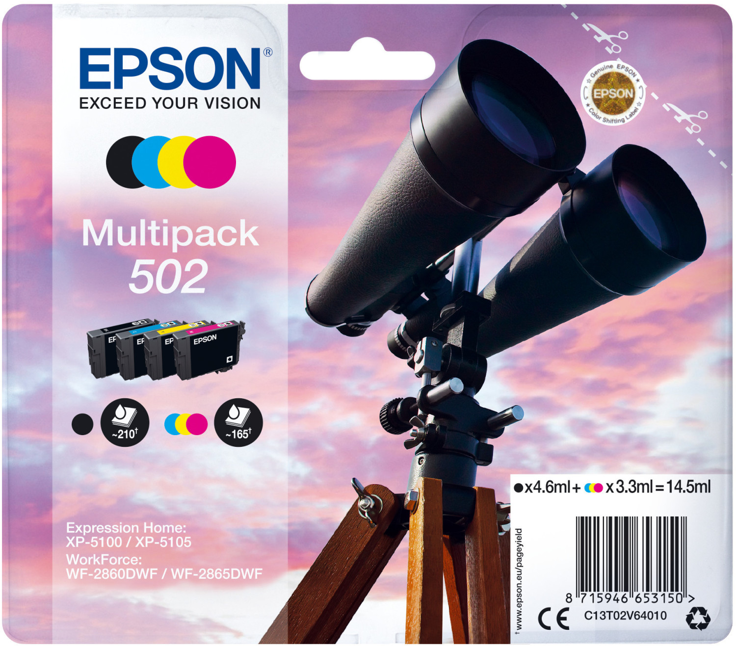 Epson 502 Multipack 4 color (C13T02V64010)