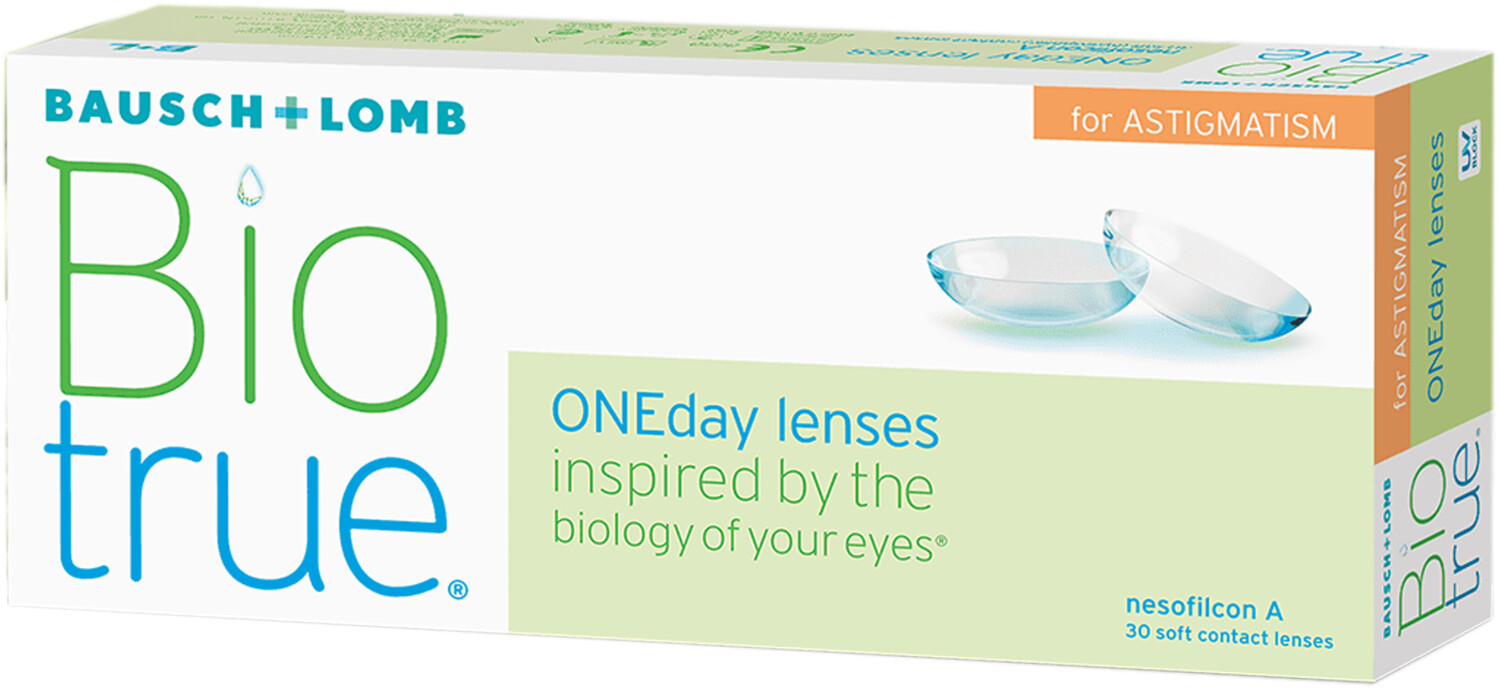 Photos - Glasses & Contact Lenses Bausch & Lomb Biotrue ONEday for Astigmatism -0.50  (30 pcs)