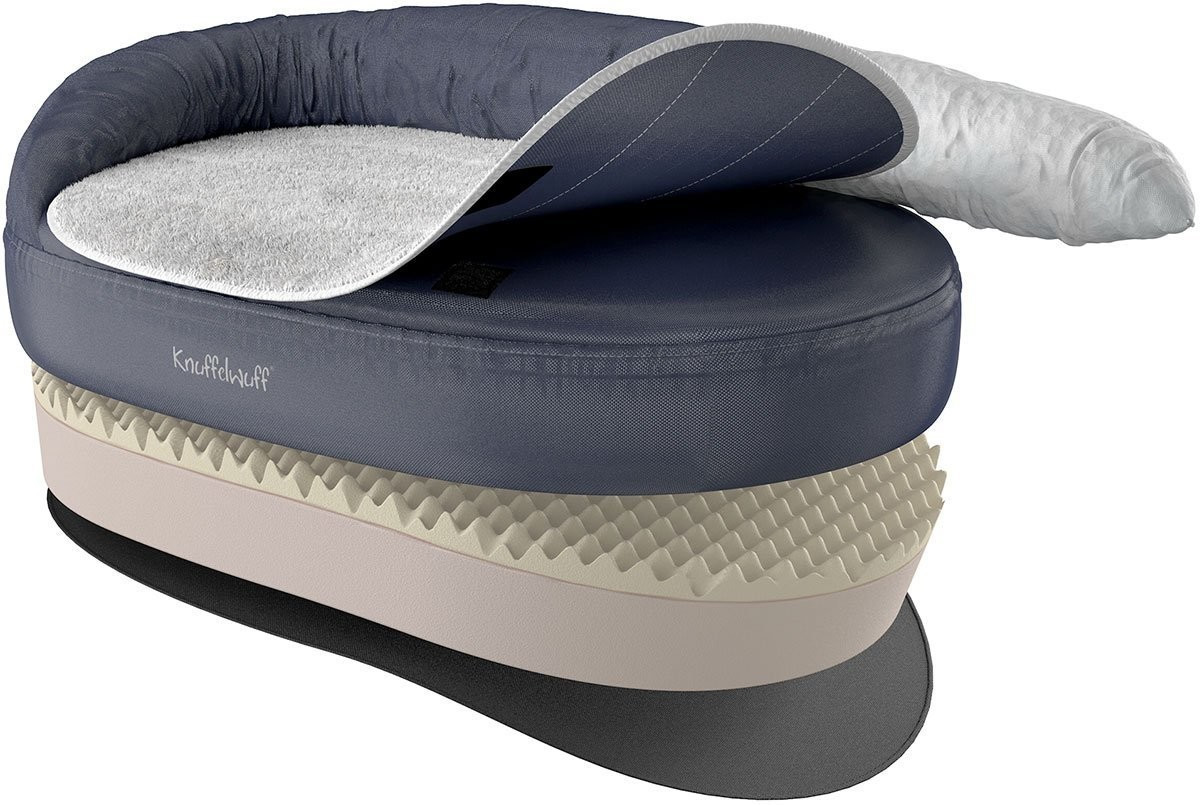 Knuffelwuff Lit pour chien Jessy Grey 135x85x32cm Knuffelwuff Lit pour chien Jessy Grey 135x85x32cm