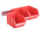 Hünersdorff Sichtboxen-Set PP mit Metallschiene 3 x Gr. 3 rot