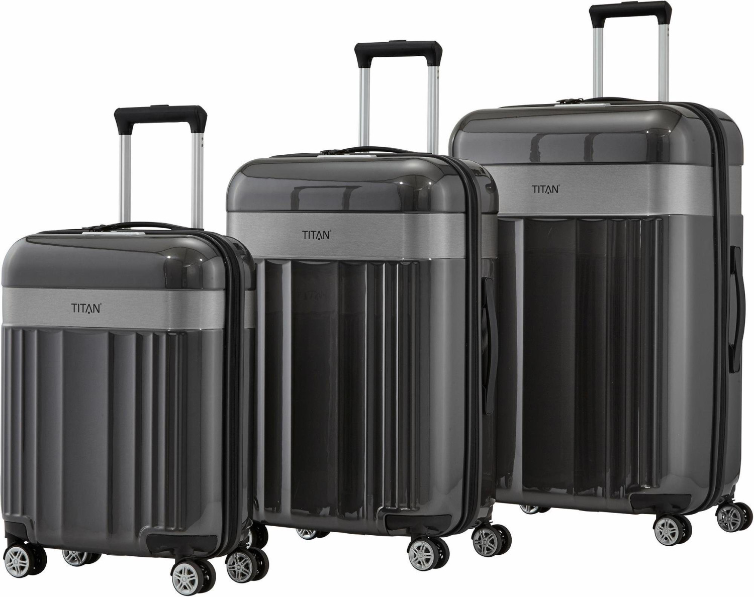 Titan Spotlight Flash 4 Wheel Trolley Set 55/67/76 cm