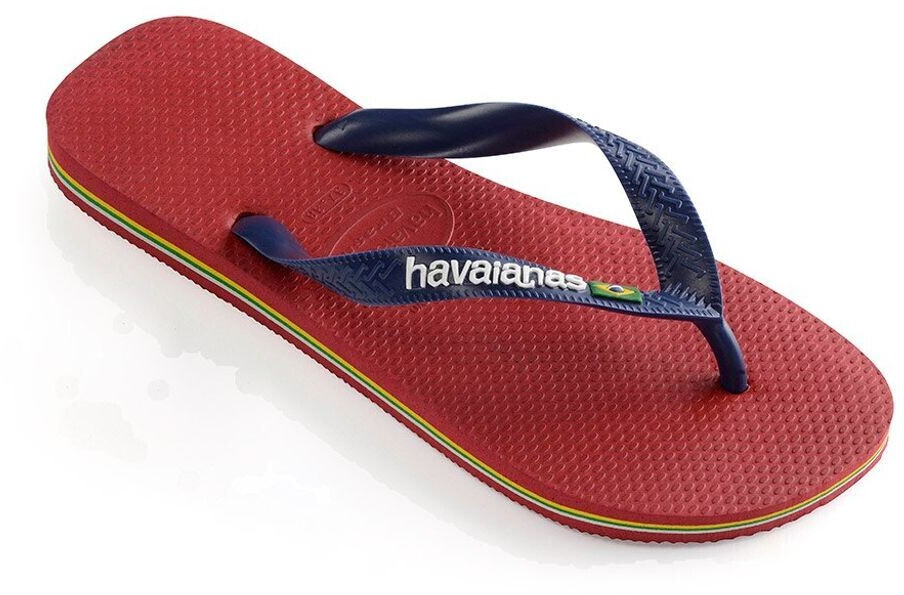 Red and blue havaianas top
