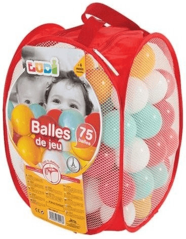 Ludi Sac de 75 balles de jeu - rouge