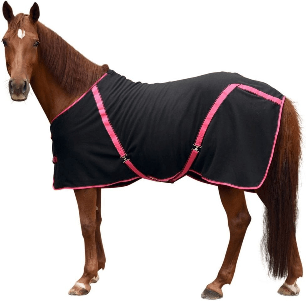 Kerbl RugBe Classic Fleece noir/fraise 155/205 cm