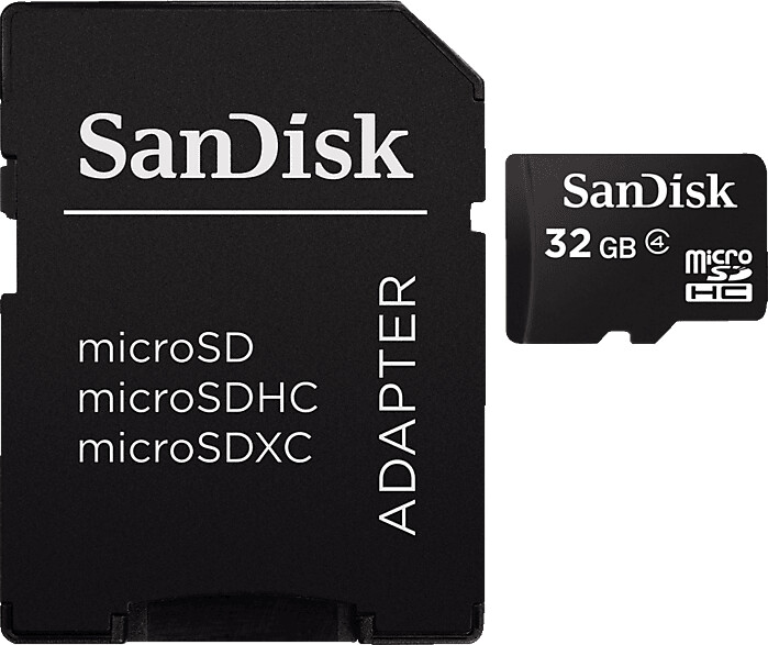 SanDisk microSDHC Class 4 32 Go avec adaptateur (SDSDQB-032G-B35)