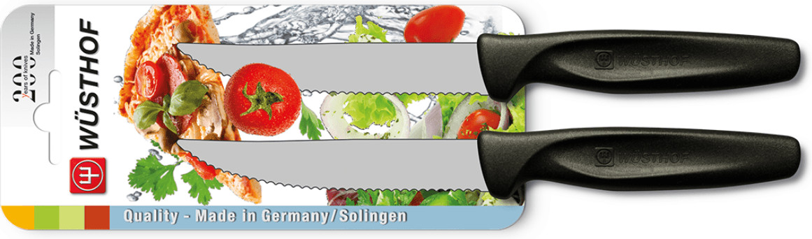 Wüsthof Pizza & Steak Knife Set 2 pcs. black