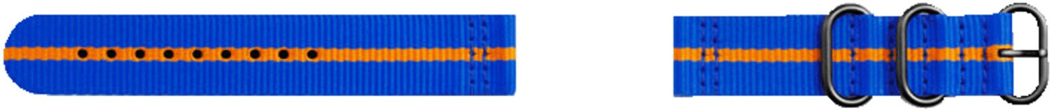 Strap Studio Bracelet Nato Samsung Gear Sport bleu/orange