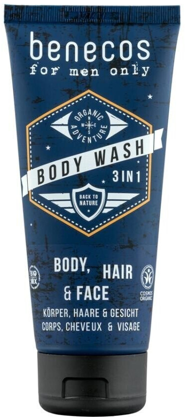 Photos - Shower Gel Benecos For Men Only Body Wash 3in1  (200 ml)