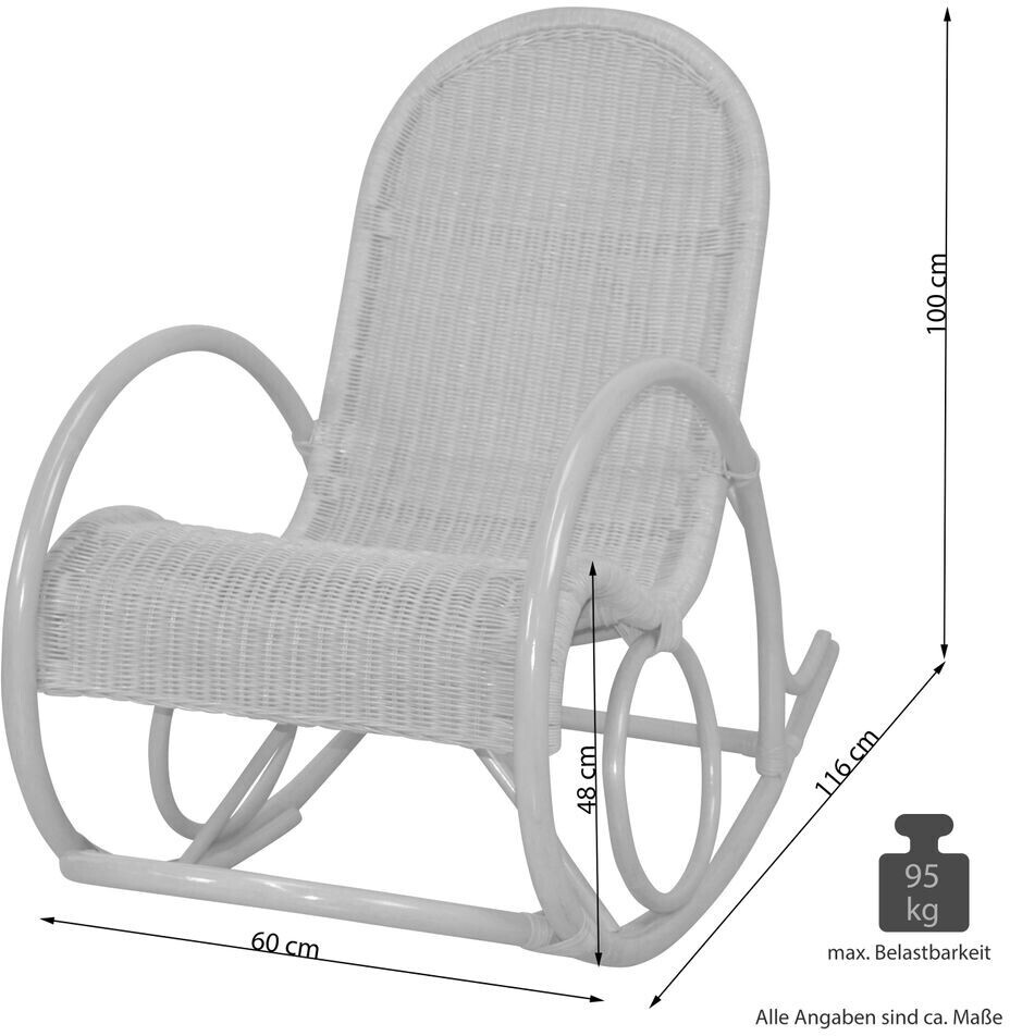 Heinz Hofmann Furniture Rattan-Schaukelstuhl ohne Auflage (8581.WW) ab  229,00 € | Preisvergleich bei