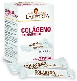 Ana Maria Lajusticia Collage + Magnesium 20 sticks strawberry flavor