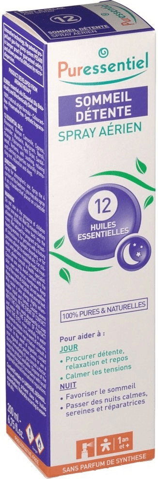 Puressentiel Sommeil Détente Spray aérien aux 12 huiles essentielles (200 ml)