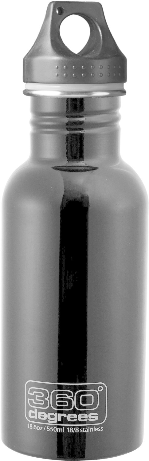360° Degrees Stainless Bottle 0.55L Black