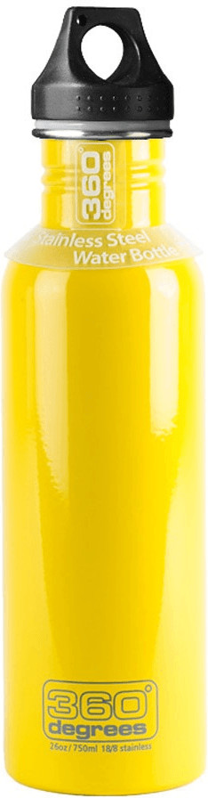 360° Degrees Stainless Bottle 0.75L Yellow