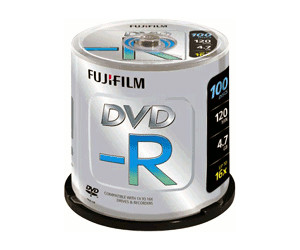 Fuji Magnetics DVD-R 4.7GB 120min 16x 100pk Spindle