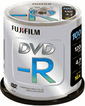 Fuji Magnetics DVD-R 4.7GB 120min 16x 100pk Spindle