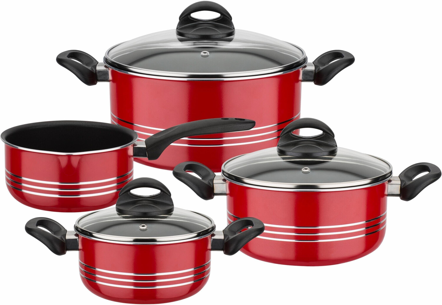 GSW Milano Colour Cooking Pot Set 7 pcs.