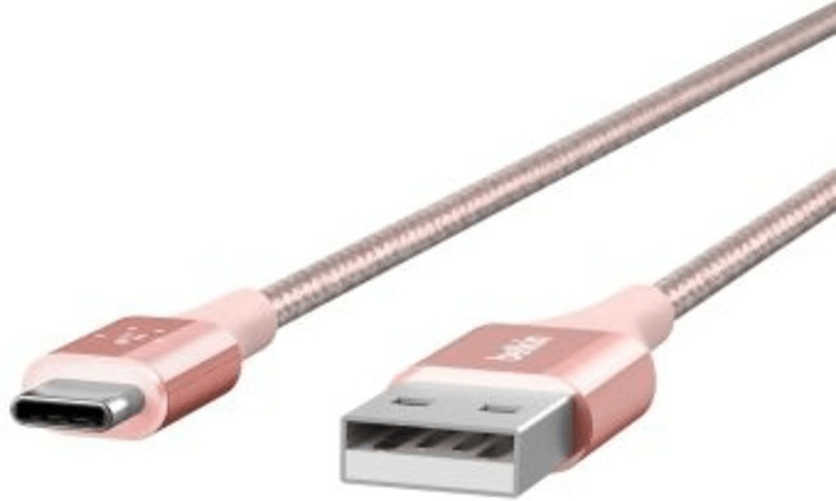 Belkin MIXIT DuraTek USB-C to USB-A 1.2 m rose gold