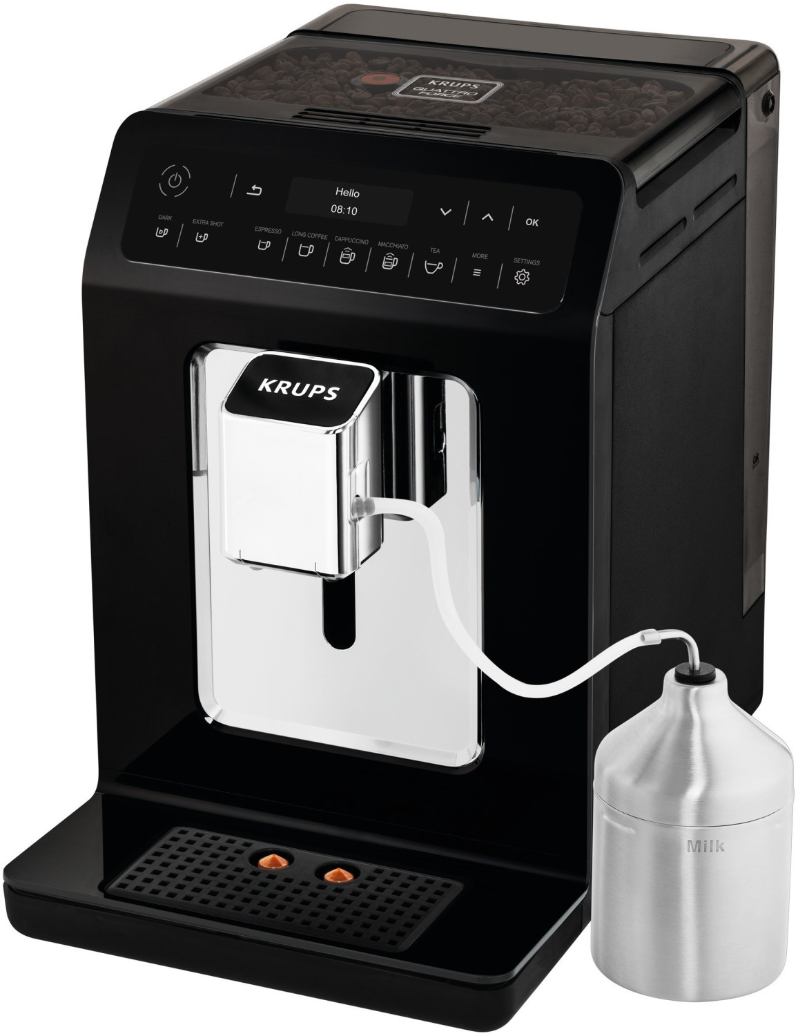 Machine à café grains robot broyeur Krups Evidence Noire EA891810