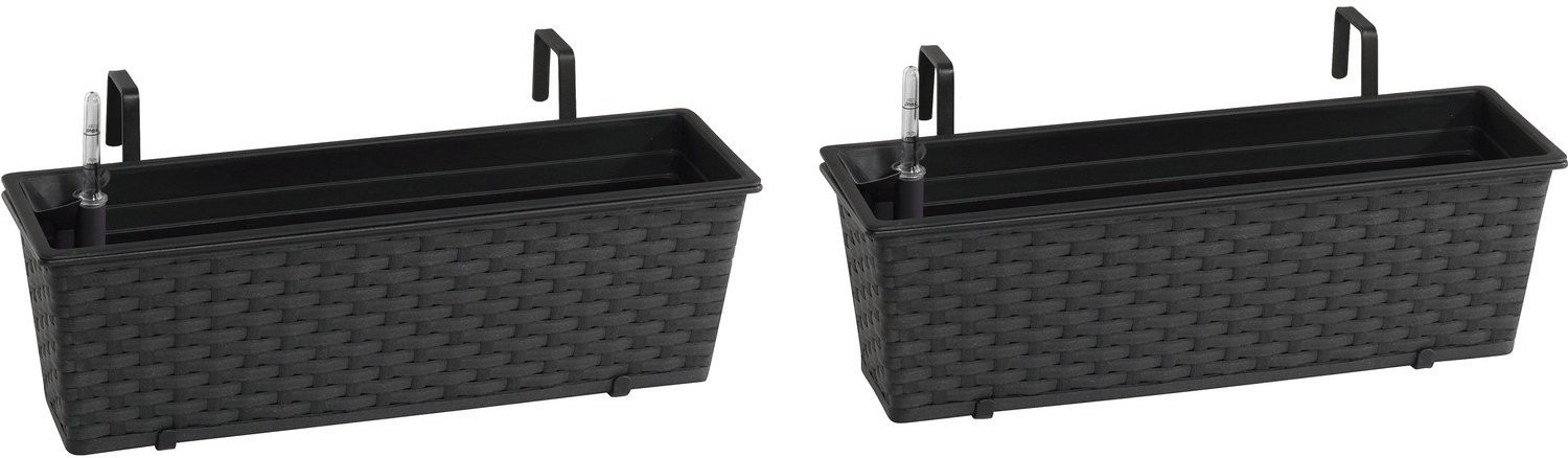Gartenfreude Polyrattan Window box 60cm anthracite
