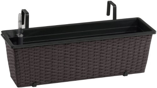 Gartenfreude Polyrattan Window box 60cm mocha