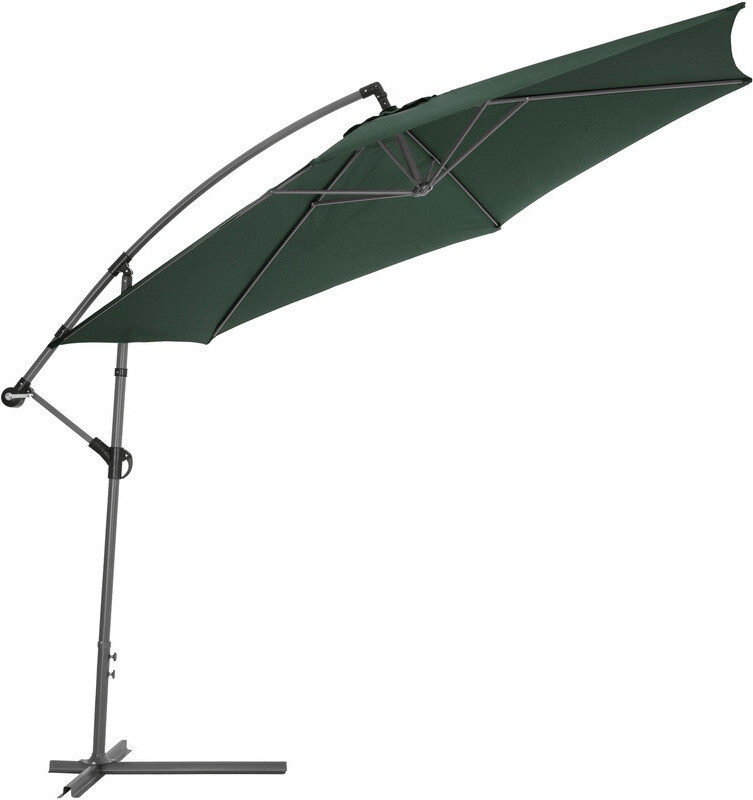 TecTake Cantilever Parasol Ø 350 cm green