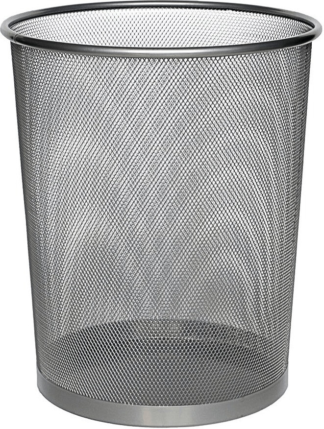 Zeller Corbeille à papier Mesh argent