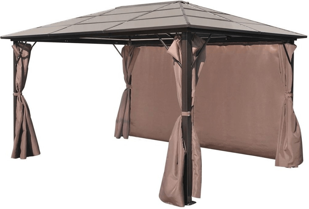 VidaXL Gazebo 4 x 3 m brown
