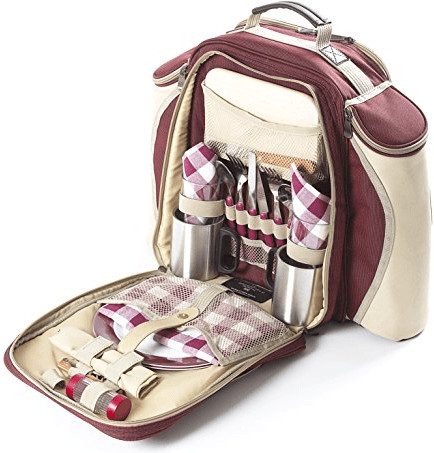 Greenfield Collection Super Deluxe 2 Personen Picknick Backpack red