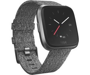 fitbit versa special edition smartwatch charcoal woven
