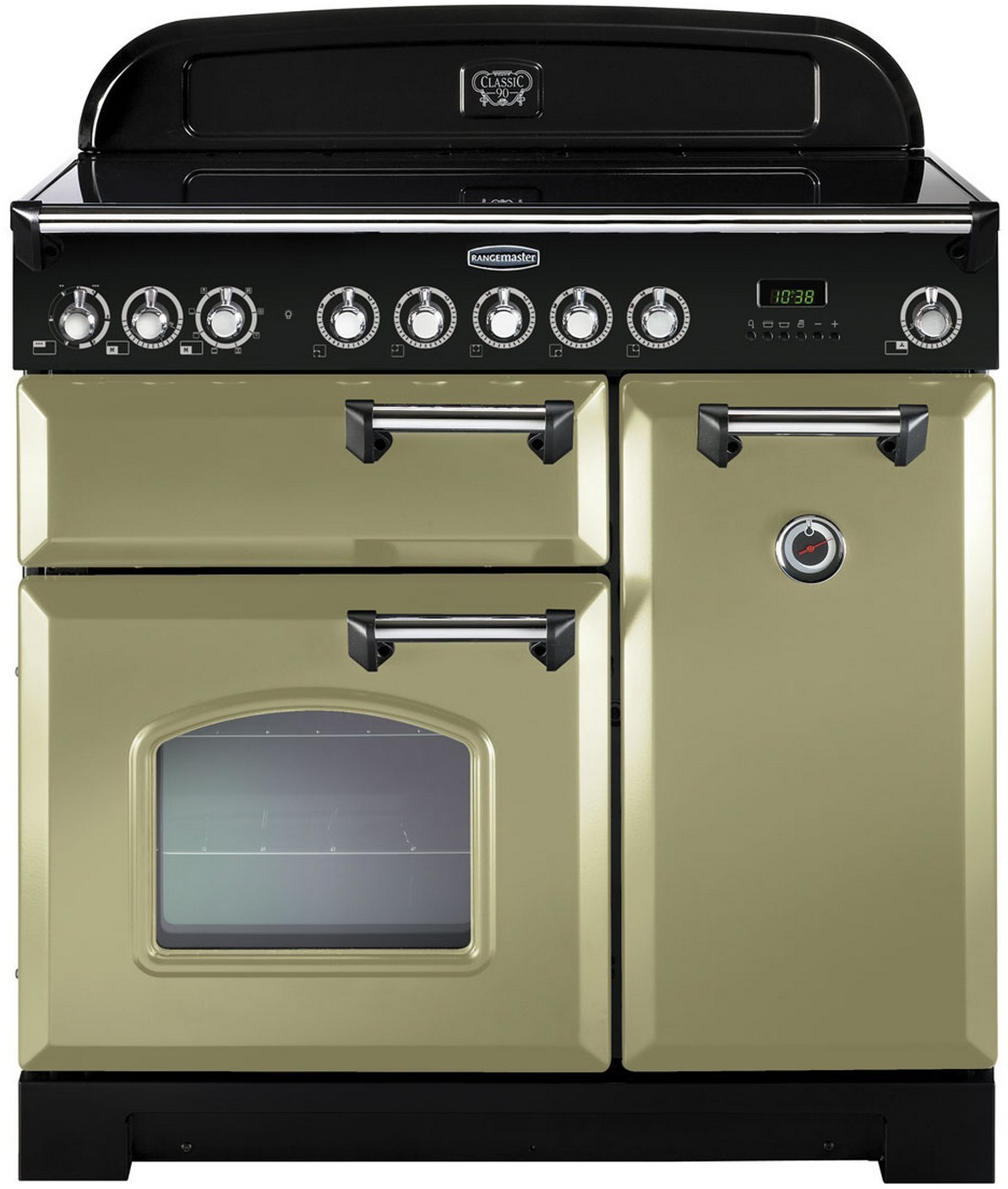 Falcon Classic Deluxe 90 vitrocéramique vert olive laiton