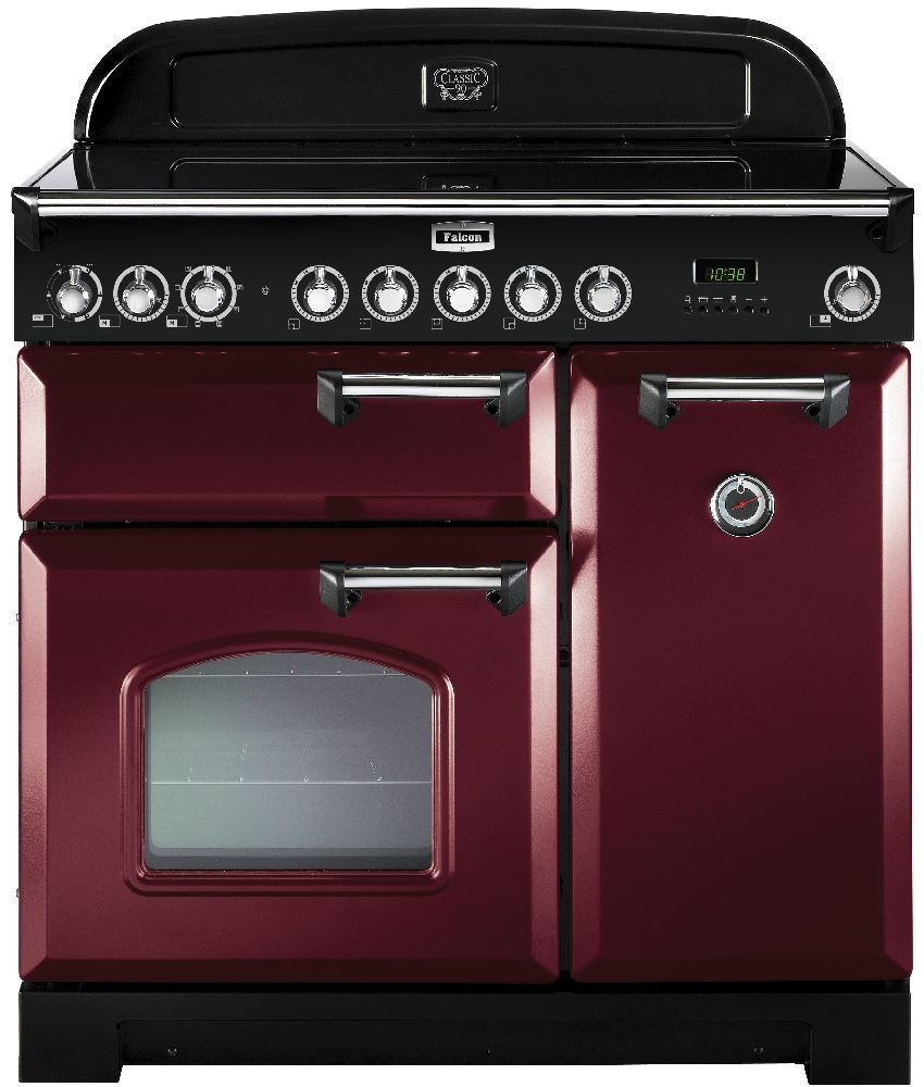 Falcon Classic Deluxe 90 vitrocéramique rouge airelle chrome
