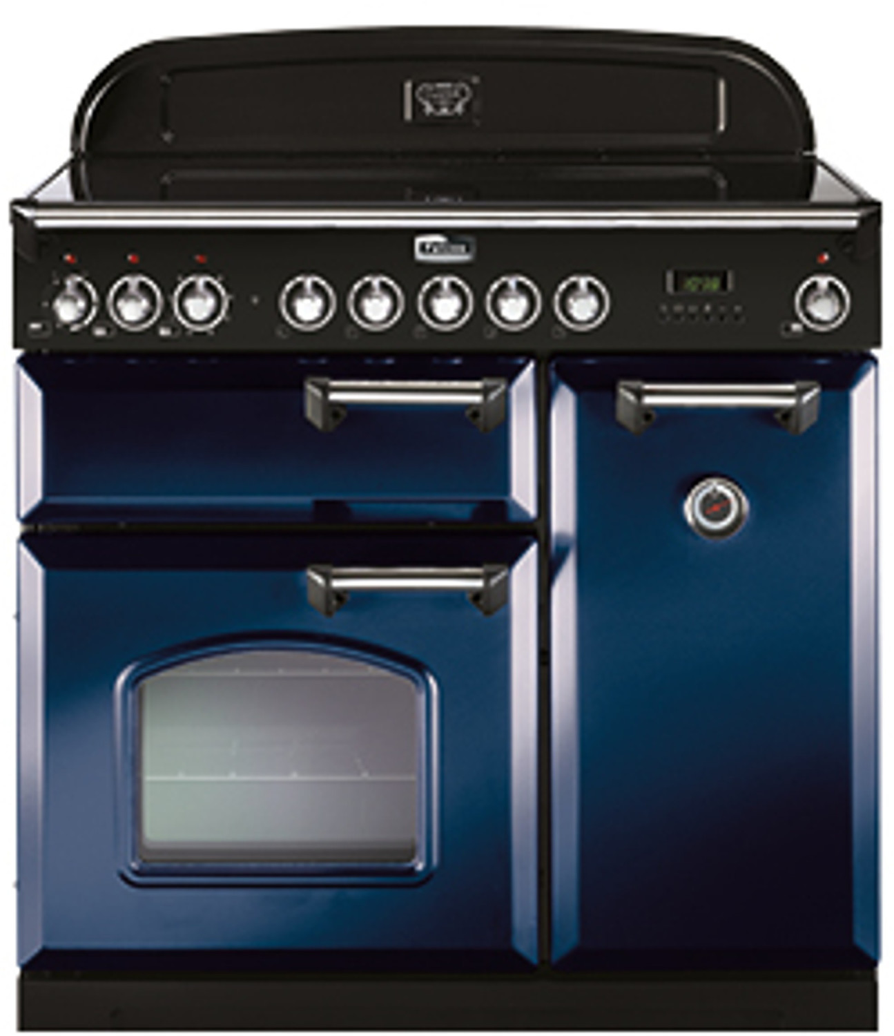 Falcon Classic Deluxe 90 vitrocéramique bleu roi chrome