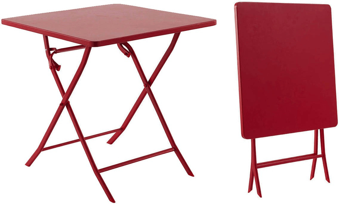 Hespéride Table de jardin pliante carrée Greensboro 2 places groseille