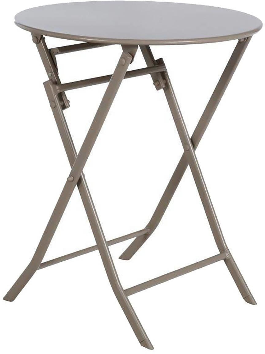Hespéride Table de jardin pliante ronde Greensboro 2 places taupe