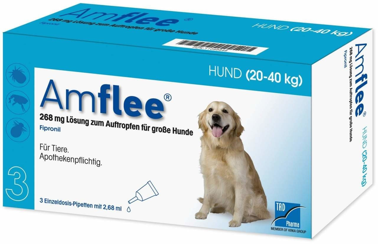 Tad Pharma Amflee SpotOn für Hunde 2040kg 268mg 3 Pipetten ab 9,40