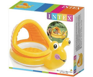 Intex Baby-Pool Schnecke mit Sonnendach & aufblasbaren Boden 