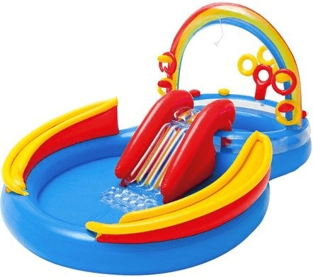 Intex Piscine enfant arc-en-ciel 297 x 193 x 135 cm