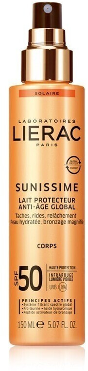 Lierac Fluide Protecteur Énergisant Anti-Age Global SPF 50+ (150 ml)
