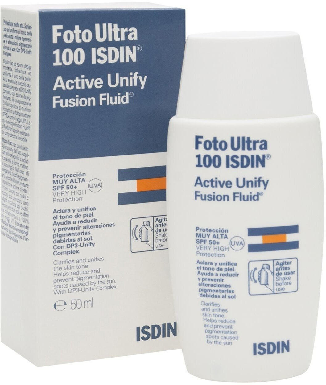 Photos - Sun Skin Care Isdin Isdin Foto Ultra 100 Active Unify Fusion Fluid SPF 50+ (50ml)
