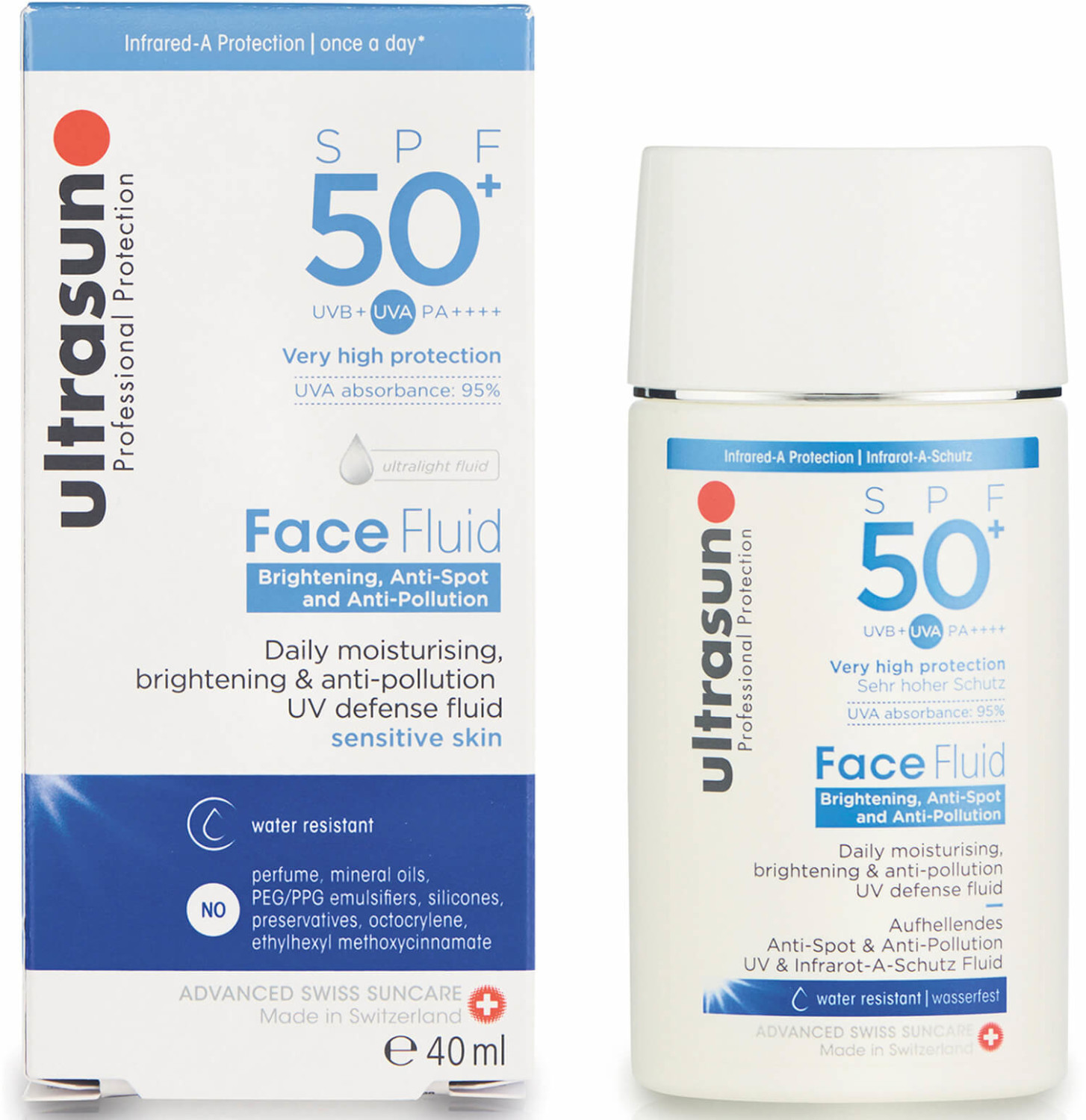 Ultrasun Face Fluid Brightening, Anti-Spot & Anti-Pollution SPF 50+ (40 ml)